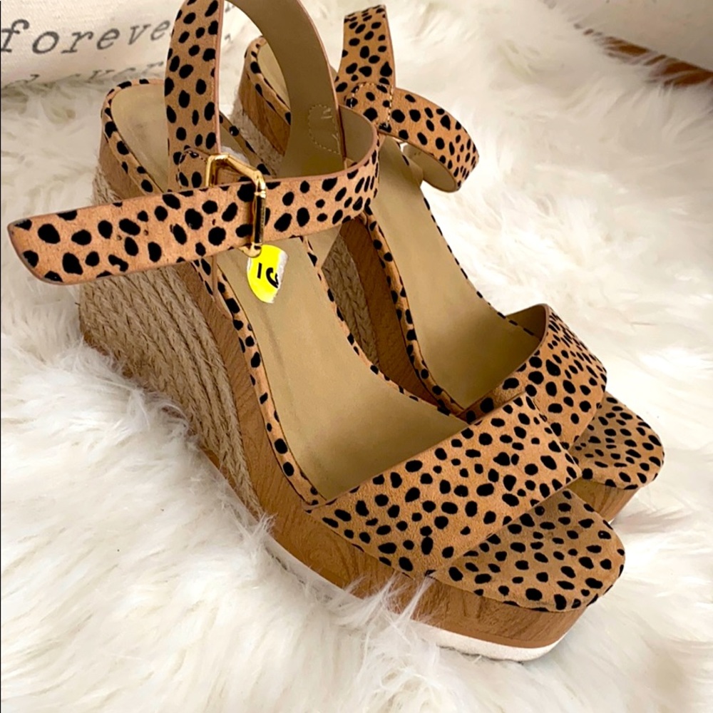 Leopard Wedges